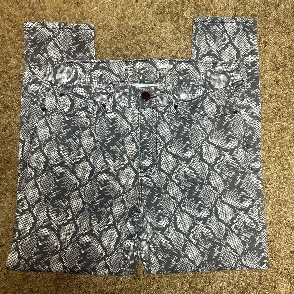 Seven 7 snakeprint skinny jeans size 14